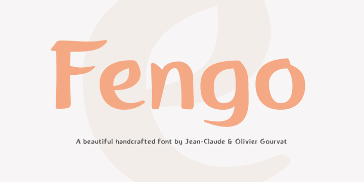 Ejemplo de fuente Fengo Regular